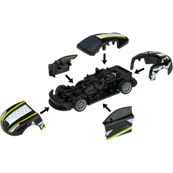 Инерционная машинка Crash'ems Крашмобиль 2 в 1 Black Star (1300) - Pampik - 3