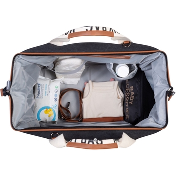 Сумка Childhome Mommy bag Signature - Canvas Black, черный (CWMBBSCBL) - Pampik - 8