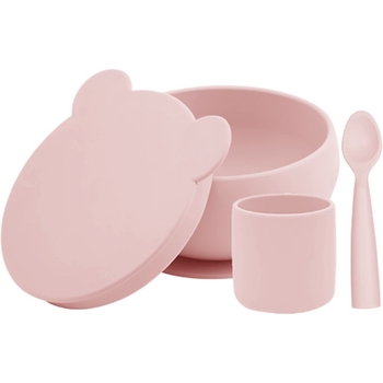 Набір для годування MinikOiOi BLW Set I Pinky Pink силіконовий (101070055) - Pampik