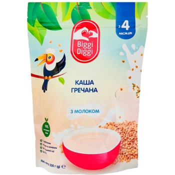 Молочна каша Biggi Diggi Гречана, 200 г - Pampik