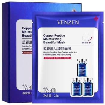 Маска для лица увлажняющая Venzen Copper Peptide Moisturizing Beautiful Mask, 25 г - Pampik - 3