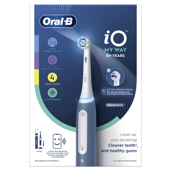 Электрическая зубная щетка Oral-B Braun iO 4 My Way Blue + футляр - Pampik - 2