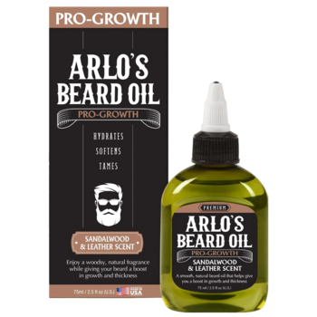 Масло для бороды Arlo's Pro Growth Beard Oil Sandalwood & Leather Scent, 75 мл - Pampik