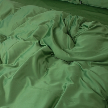 Пододеяльник на молнии MirSon Salad 23-0010, искусственный шелк, 110х140 см, зеленый - Pampik - 5