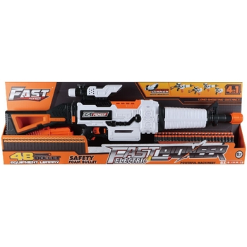 Іграшковий кулемет Fast Pioneer Electric з прицілом та м'якими патронами у магазині 48 шт. (BIG536) - Pampik - 2