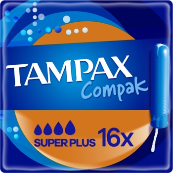 Тампони Tampax Compak Super Plus, з аплікатором, 16 шт. - Pampik