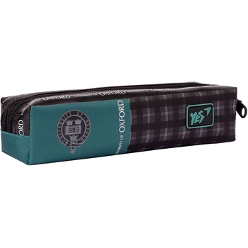 Пенал мягкий Yes TP-04 Oxford, 5х20х5 см, черный с зеленым (533027) - Pampik