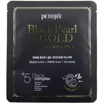 Маска для обличчя гідрогелева Petitfee Black Pearl & Gold Hydrogel Mask Pack - Pampik