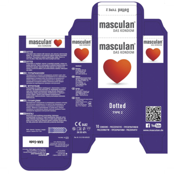 Презервативи Masculan Dotted, Тип 2 з пухирцями, 10 шт. - Pampik - 2