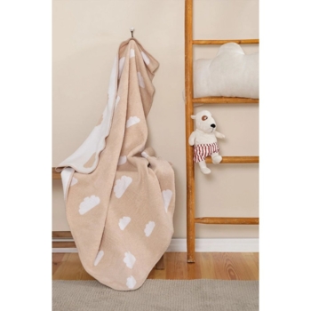 Дитячий плед у ліжечко Karaca Home Cloud Bej 120х100 см рожевий (svt-2000022316729) - Pampik