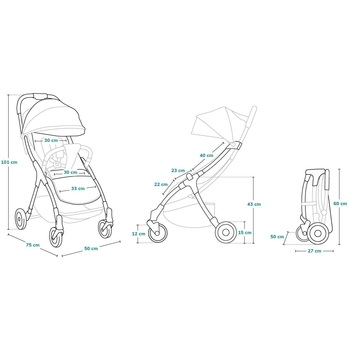 Прогулянкова коляска Lionelo Julie One Black Gold, чорна (LO-JULIE ONE BLACK GOLD) - Pampik - 12