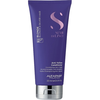 Кондиционер для светлых и обесцвеченных волос Alfaparf Milano Semi Di Lino Blonde Anti-Yellow Conditioner, 200 мл - Pampik