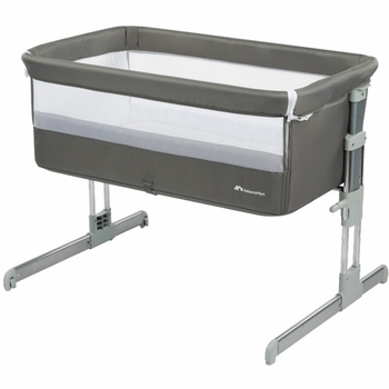 Приставне ліжечко Bebe Confort Calidoo Gray Mist, сіре (2105440210) - Pampik