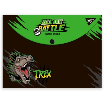 Папка-конверт Yes Jurassic World, A4, с кнопкой (492025) - Pampik