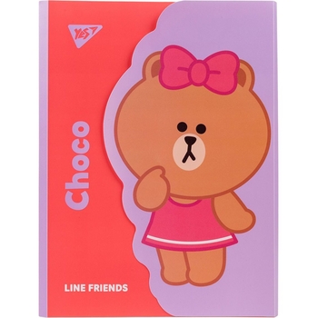 Папка-органайзер Yes Line Friends Choco, A4, на липучке (492110) - Pampik