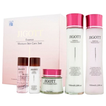 Набор для ухода за лицом Jigott Essence Moisture Skin Care 3Set Гиалурон - Pampik