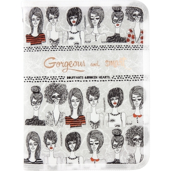 Папка объемная на молнии Axent Bouffants & Broken Hearts А5+ (1805-05-A) - Pampik