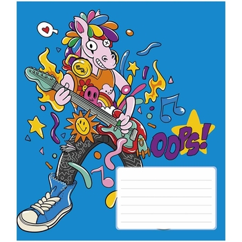 Зошит учнівський Школярик Oops, в лінію, 12 аркушів, ВД-лак, 30 шт. (012-3261L) - Pampik