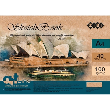 Скетчбук ZiBi Art Line А4 40 листов бирюзовый (ZB.1484) - Pampik