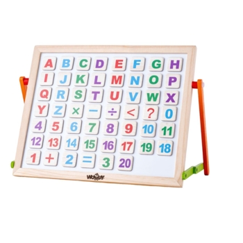 Двостороння дошка Woody ABC з магнітними літерами (90107) - Pampik