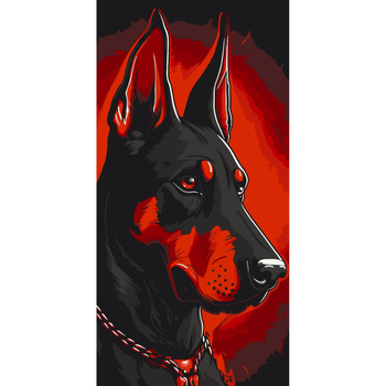Картина по номерам ArtCraft Доберман 40x80 см (11522-AC) - Pampik