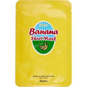 Тканинна маска для обличчя A'pieu Banana&Honey Sheet Mask 30 г - Pampik