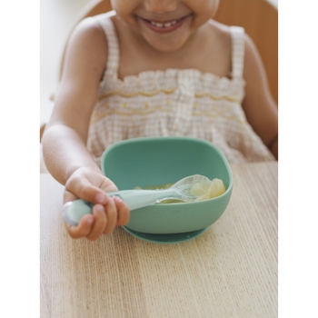 Силіконова миска на присосці Beaba Silicone Suction Bowl, оливкова (913547) - Pampik - 5