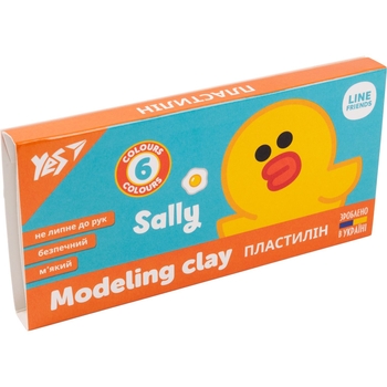 Пластилін Yes Line Friends, 6 кольорів, 120 г (540625) - Pampik