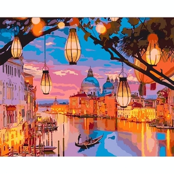 Картина за номерами Santi Венеціанські ліхтарі, 40х50 см (954480) - Pampik