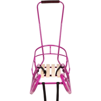 Санки Vitan Експрес зі спинкою та ручкою фуксiя (7315) - Pampik - 2