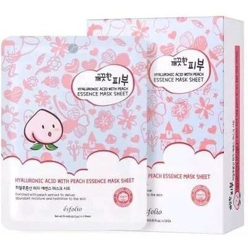 Тканинна маска для обличчя Esfolio Pure Skin, з гіалуроновою кислотою та персиковою есенцією, 25 мл - Pampik
