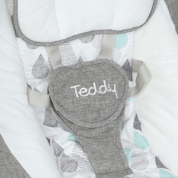 Качели El Camino Teddy ME 1075 Gray Linen Animals, серые (25508) - Pampik - 8