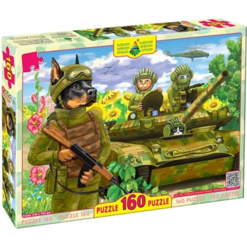 Пазл Київська фабрика іграшок Котики ЗСУ на танке 160 элементов - Pampik