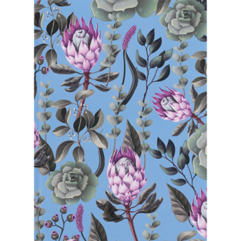 Книга записная Axent Bloom A5, в клеточку, 96 листов, голубая (8456-2-A) - Pampik