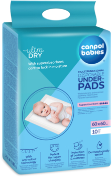 Одноразові гігієнічні пелюшки Canpol babies, 60х60 см, 10 шт. - Pampik - 2