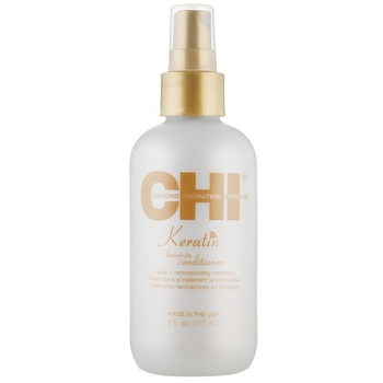 Незмивний кератиновий кондиціонер для волосся CHI Keratin Weightless Leave in Conditioner, 177 мл - Pampik