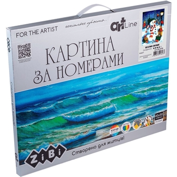 Картина за номерами ZiBi Art Line Веселий сніговик 40х50 см (ZB.64115) - Pampik - 2