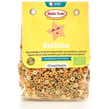 Макарони Dalla Costa Bio Baby Stelline триколірні, 200 г - Pampik