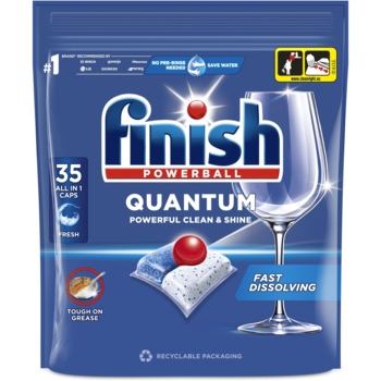 Таблетки для посудомийних машин Finish Powerball Quantum Ultimate, 35 шт. - Pampik