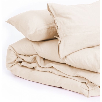 Пододеяльник MirSon Linen Amalia лен 110х140 см детский оранжево-розовый (2200008248840) - Pampik - 5