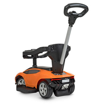 Машинка-толокар Bambi M 3726-7 2 в 1, с родительской ручкой, оранжевая (25692) - Pampik - 4