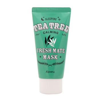 Нічна маска для обличчя A`pieu Fresh Mate Tea Tree Calming Mask заспокійлива з маслом чайного дерева, 50 мл - Pampik