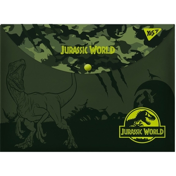 Папка-конверт Yes Jurassic World, A4, з кнопкою (491739) - Pampik