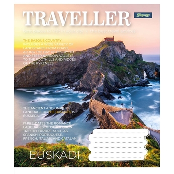 Тетрадь для записей 1 Вересня Traveller, A5, в клетку, 48 листов, 10 шт. (766440) - Pampik