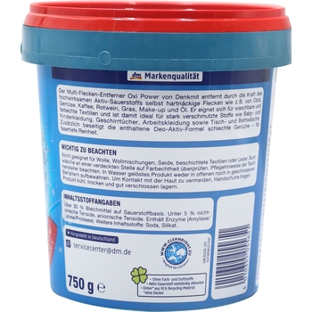 Пятновыводитель Denkmit Oxi Power, 750 г - Pampik - 2