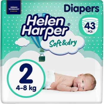 Подгузники на липучках Helen Harper Soft & Dry New 2 (4-8 кг), 43 шт. - Pampik