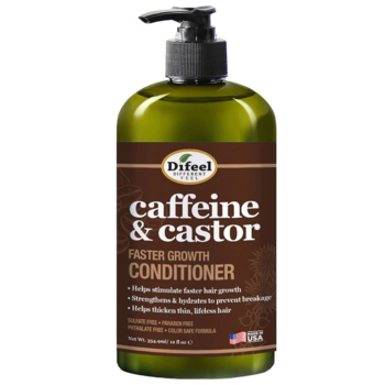 Кондиціонер для волосся Difeel Caffeine and Castor Conditioner Faster Hair Growth, 355 мл - Pampik