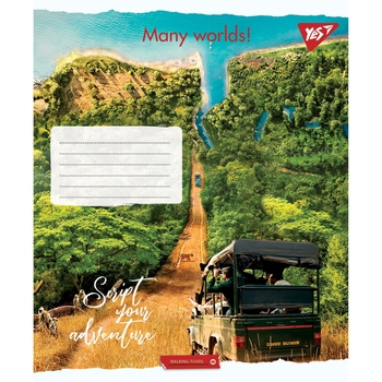 Зошит загальний Yes Many Worlds!, А5, в клітинку, 24 аркуша (766373) - Pampik - 2