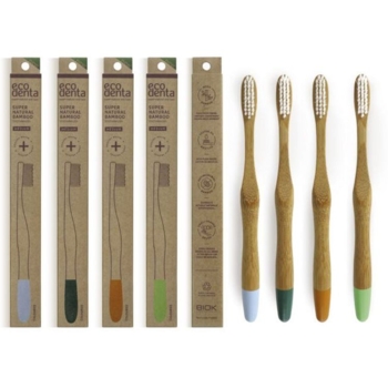 Бамбуковая зубная щетка Ecodenta средняя, в ассортименте - Pampik