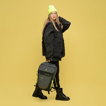 Рюкзак Yes T-114 Active, серый с черным (555526) - Pampik - 5